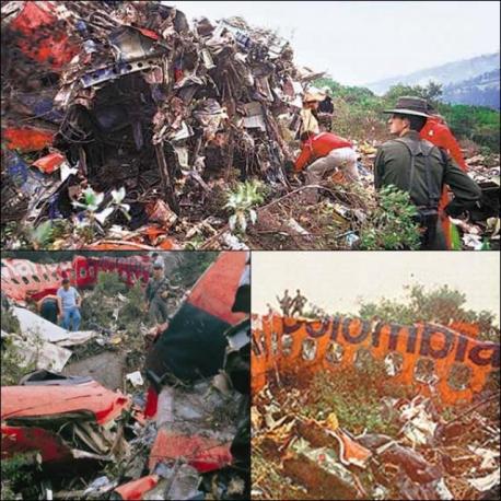 Bomba explodiu o HK 1803 da Avianca em 27 de novembro de 1989 a mando de Pablo Escobar.